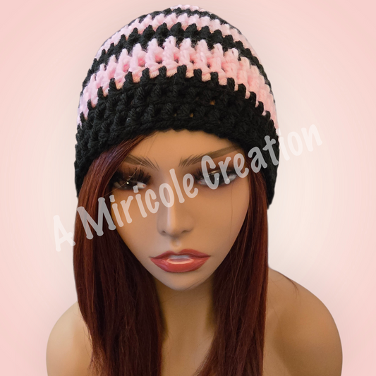 Black Pink Beanie