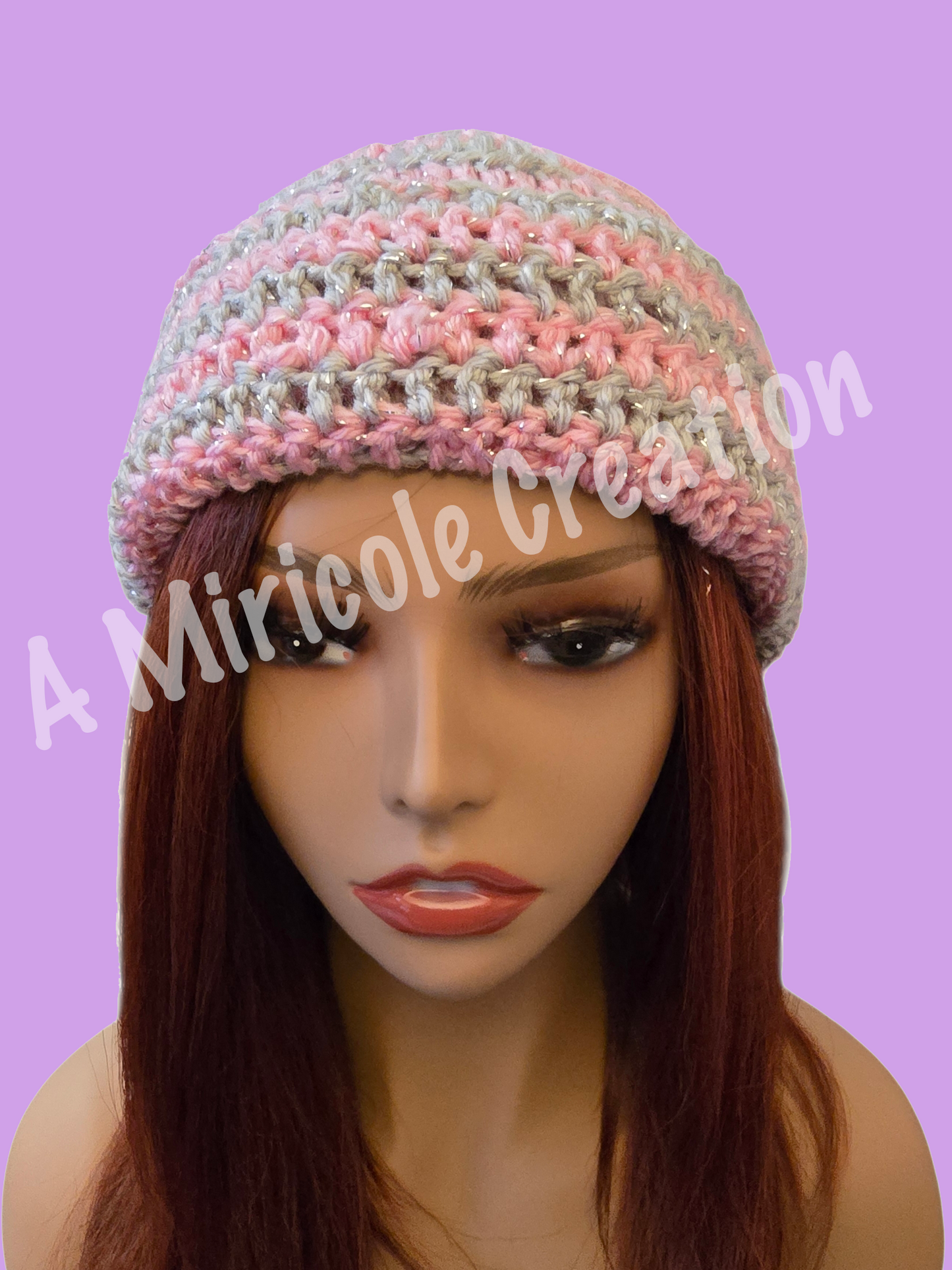 Pink Crystal Beanie