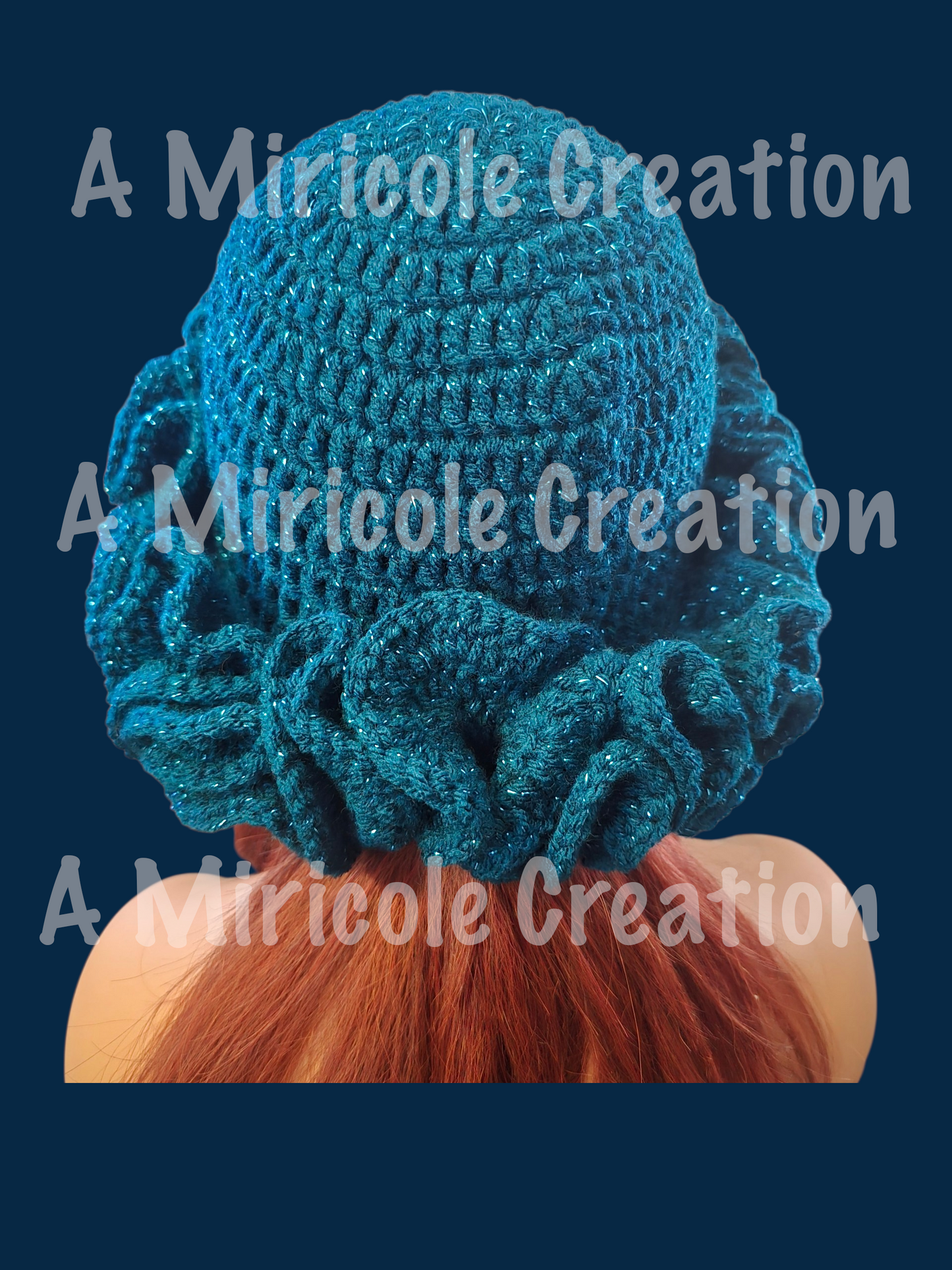 Tealy Teal Ruffle Hat