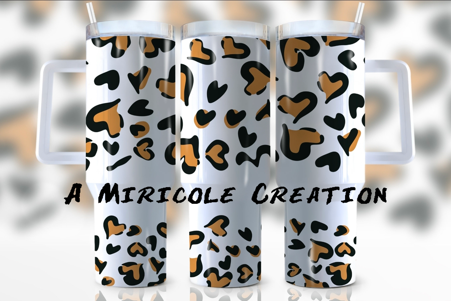 40 Oz Brown Heart Tumbler