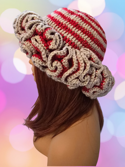 Glitter Ruby Ruffle Hat