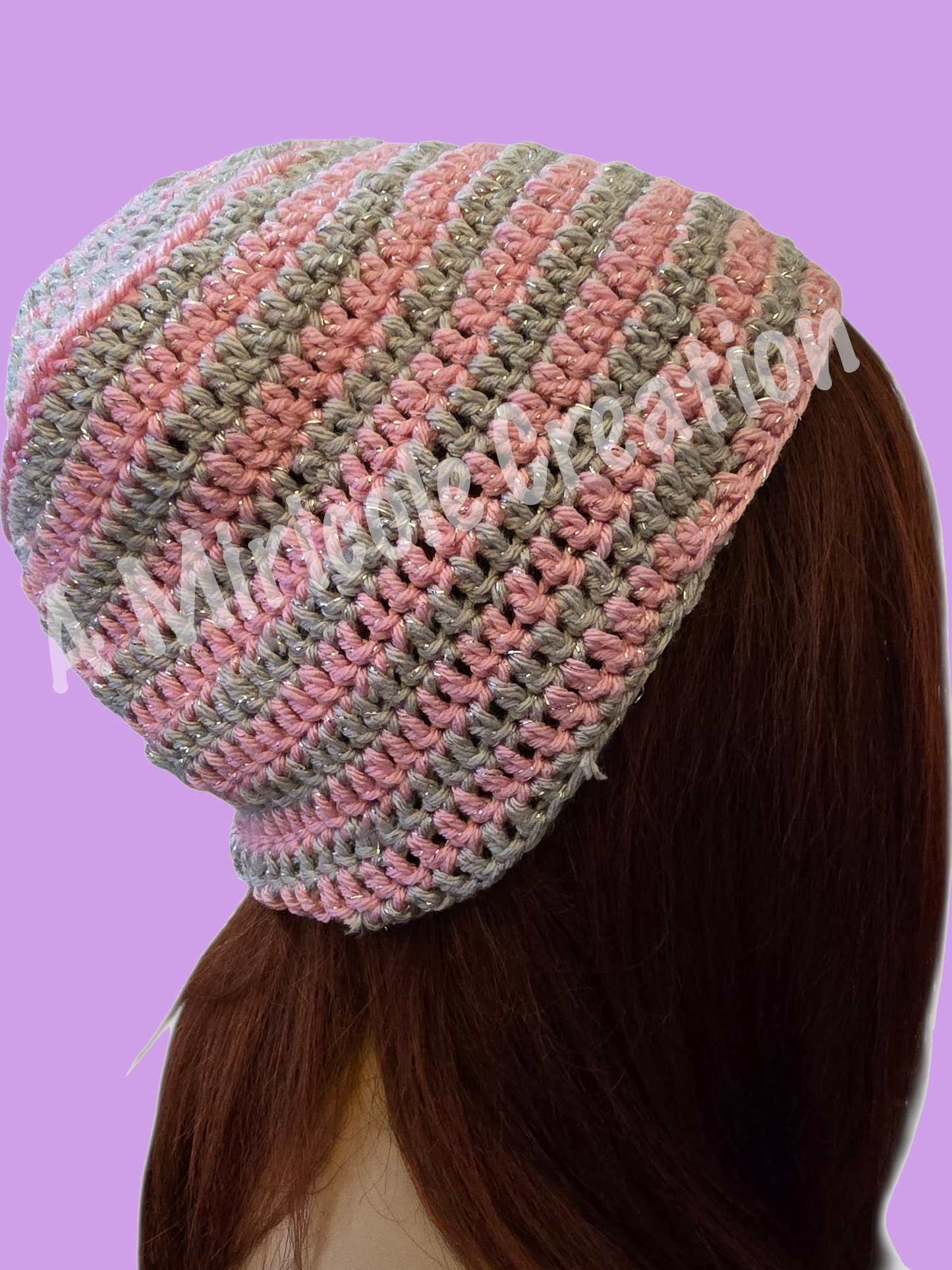 Pink Crystal Beanie