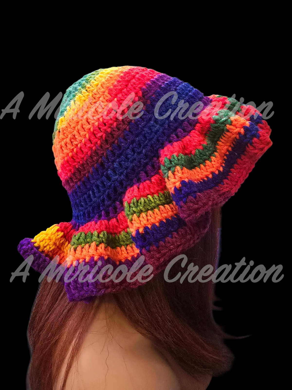 Rainbow Wavy Hat