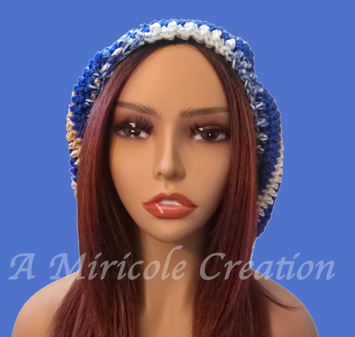 Blue Hash Wavy Hat