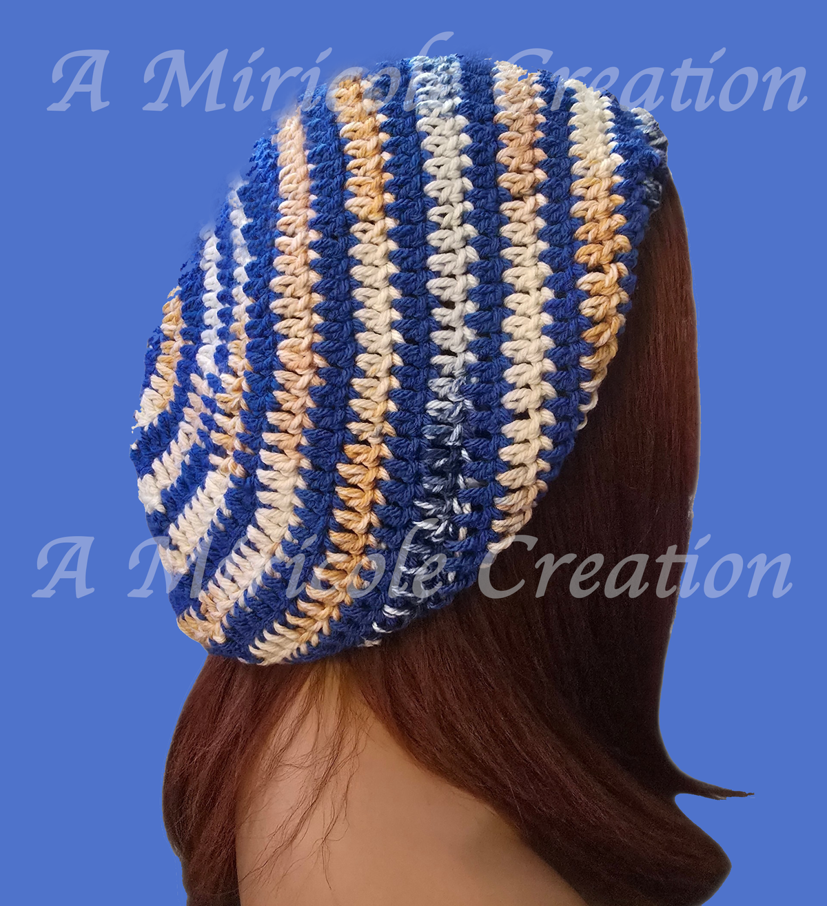 Blue Hash Wavy Hat