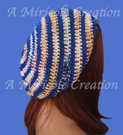 Blue Hash Wavy Hat