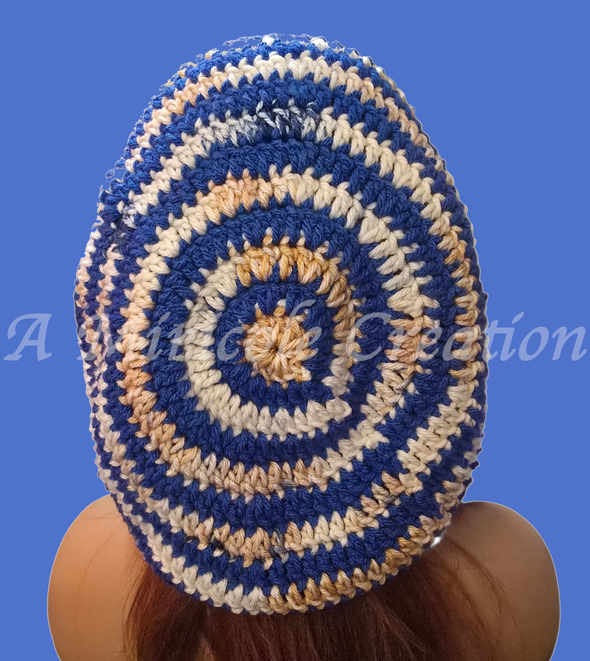 Blue Hash Wavy Hat