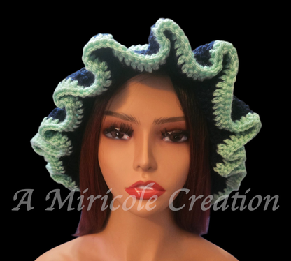 Tealy Blue Wavy Hat