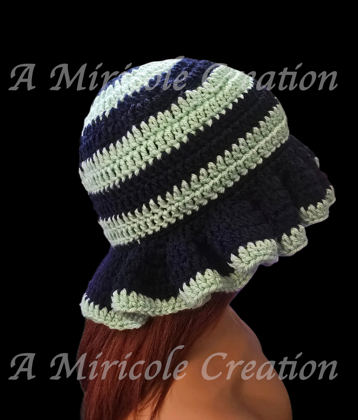 Tealy Blue Wavy Hat