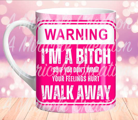 Warning Pink Mug