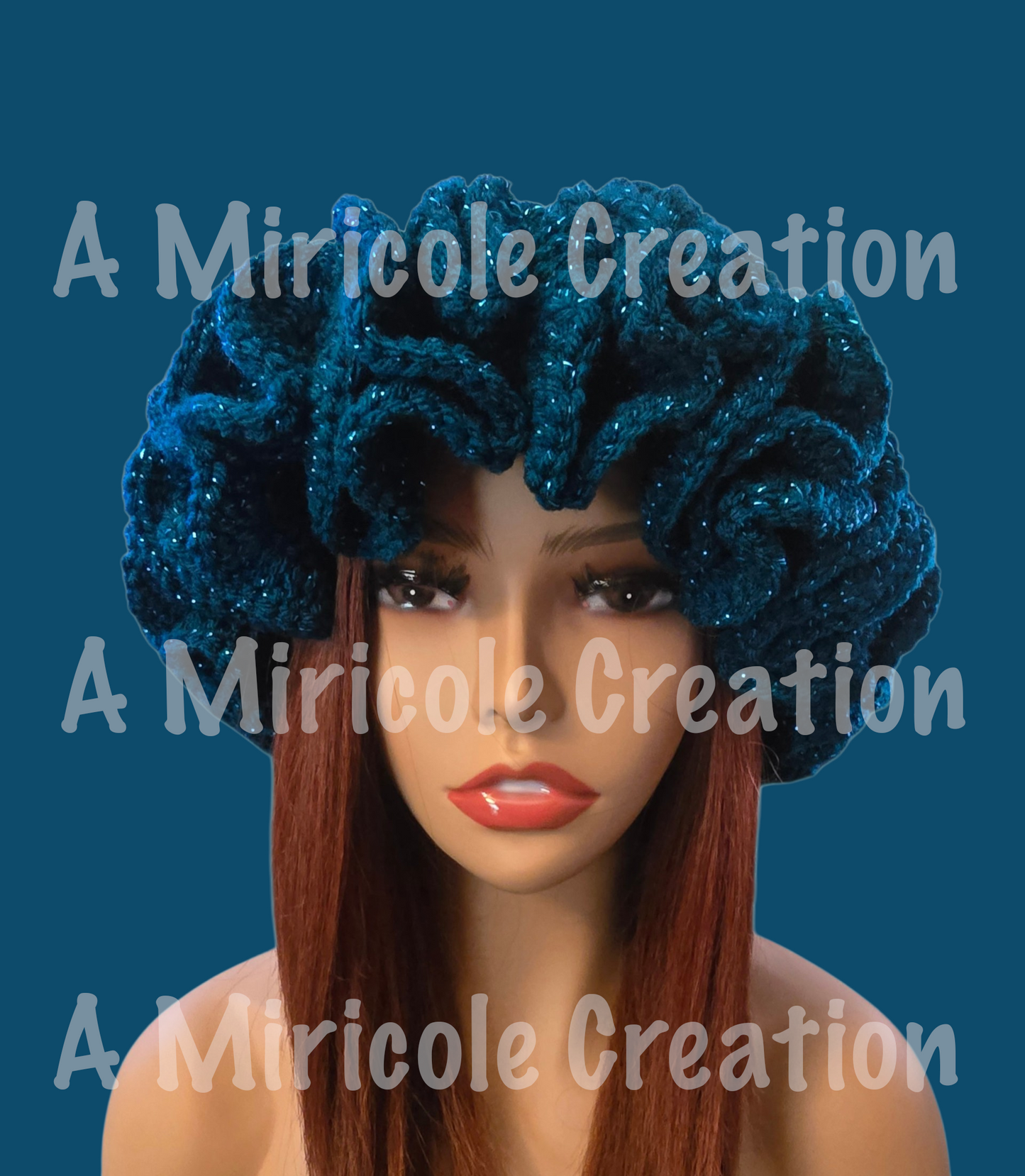 Tealy Teal Ruffle Hat