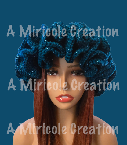 Tealy Teal Ruffle Hat