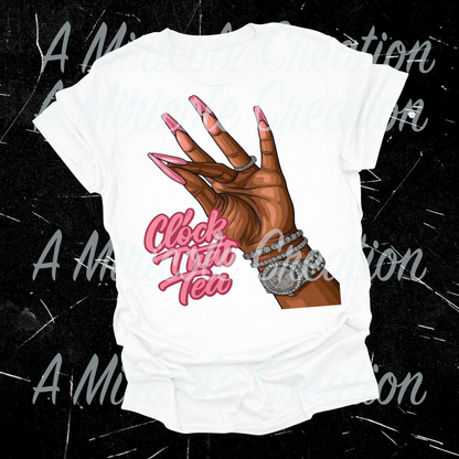 Clock That Tea White T-Shirt
