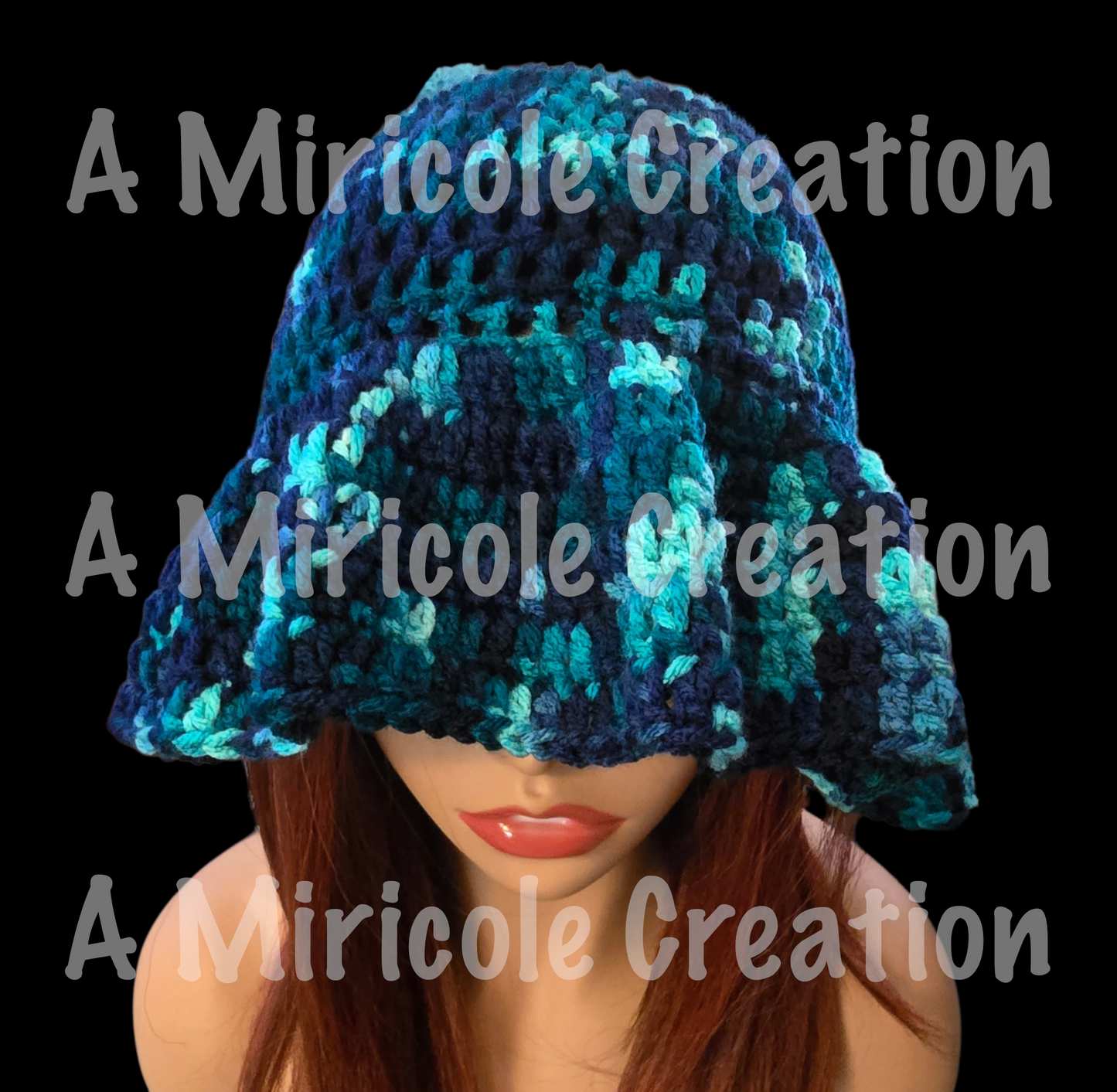 Deep Ocean Wavy Hat