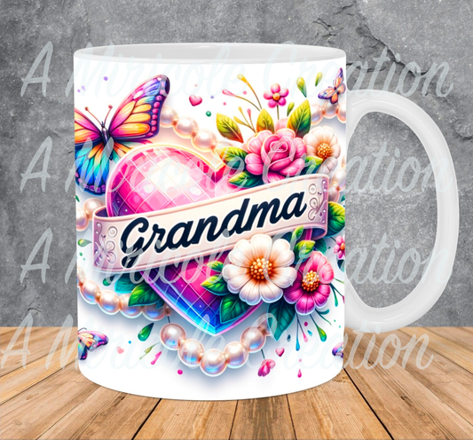 Grandma Heart Mug