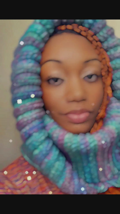Cotton Candy Turtle Neck Hoodie