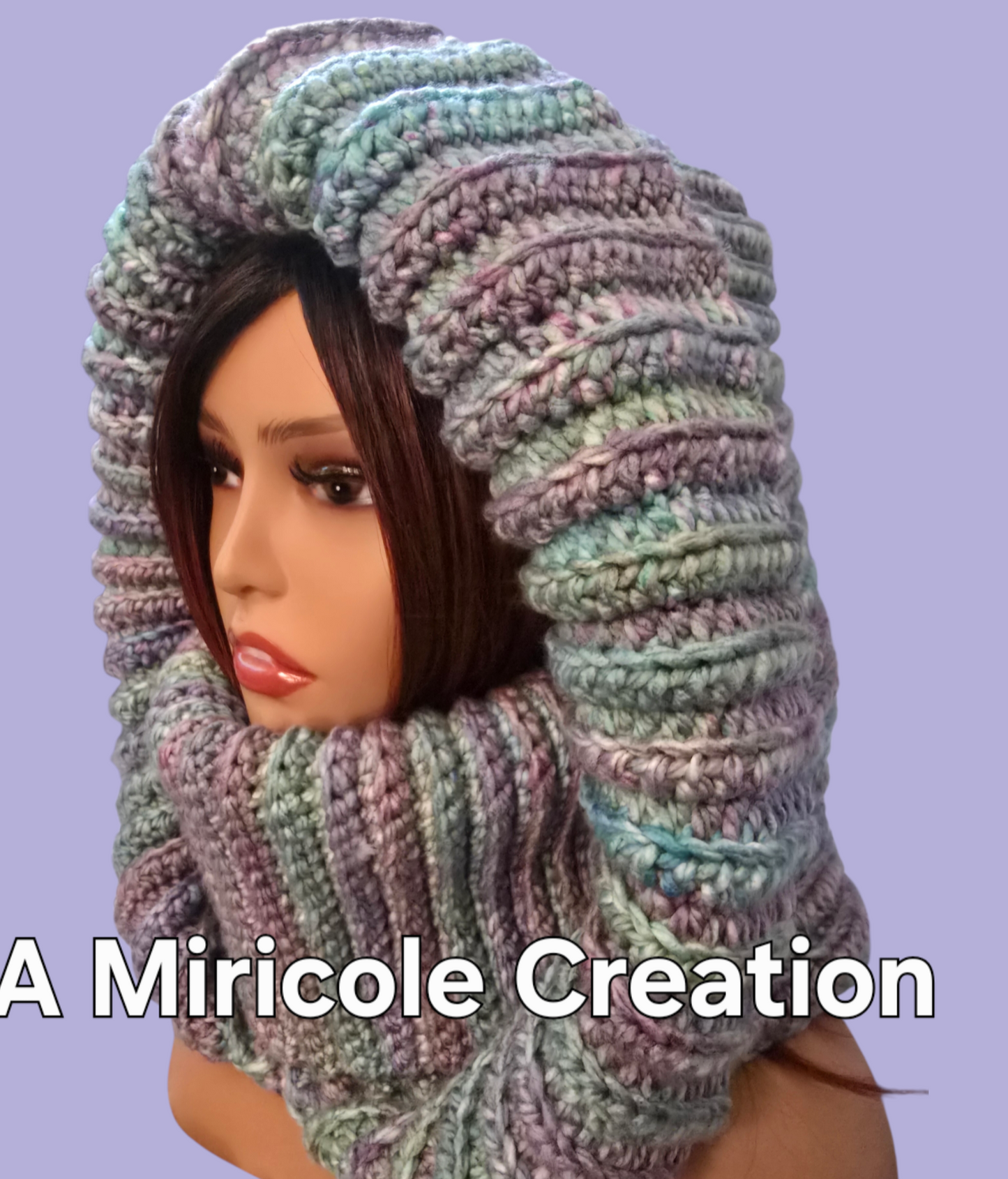 Cotton Candy Turtle Neck Hoodie