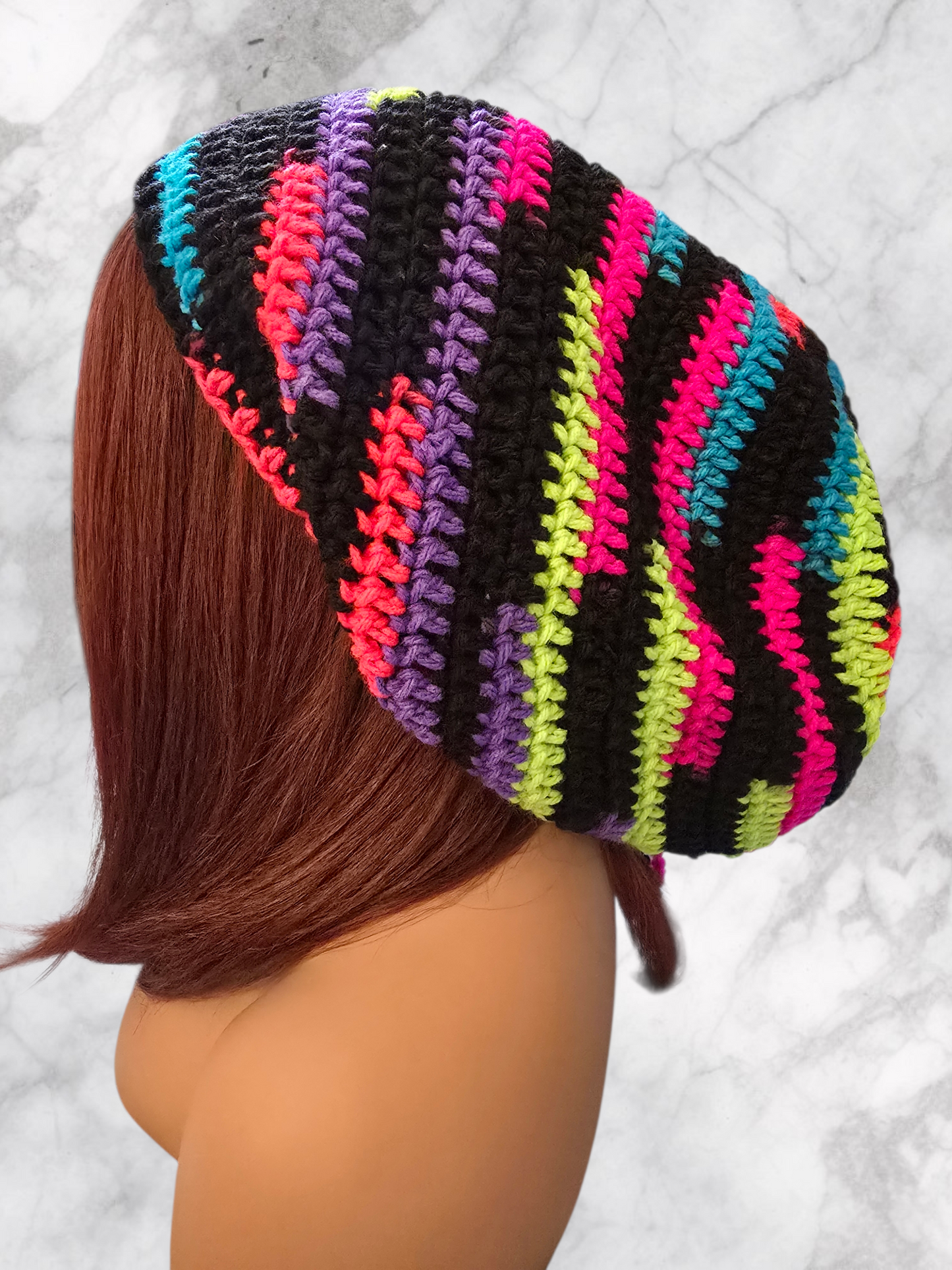 Color Stripe Oversize Hat
