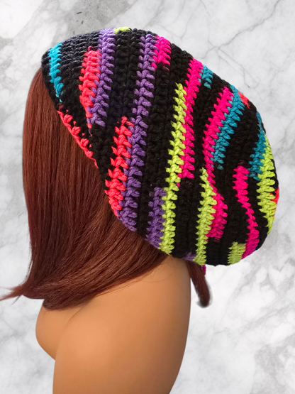 Color Stripe Oversize Hat