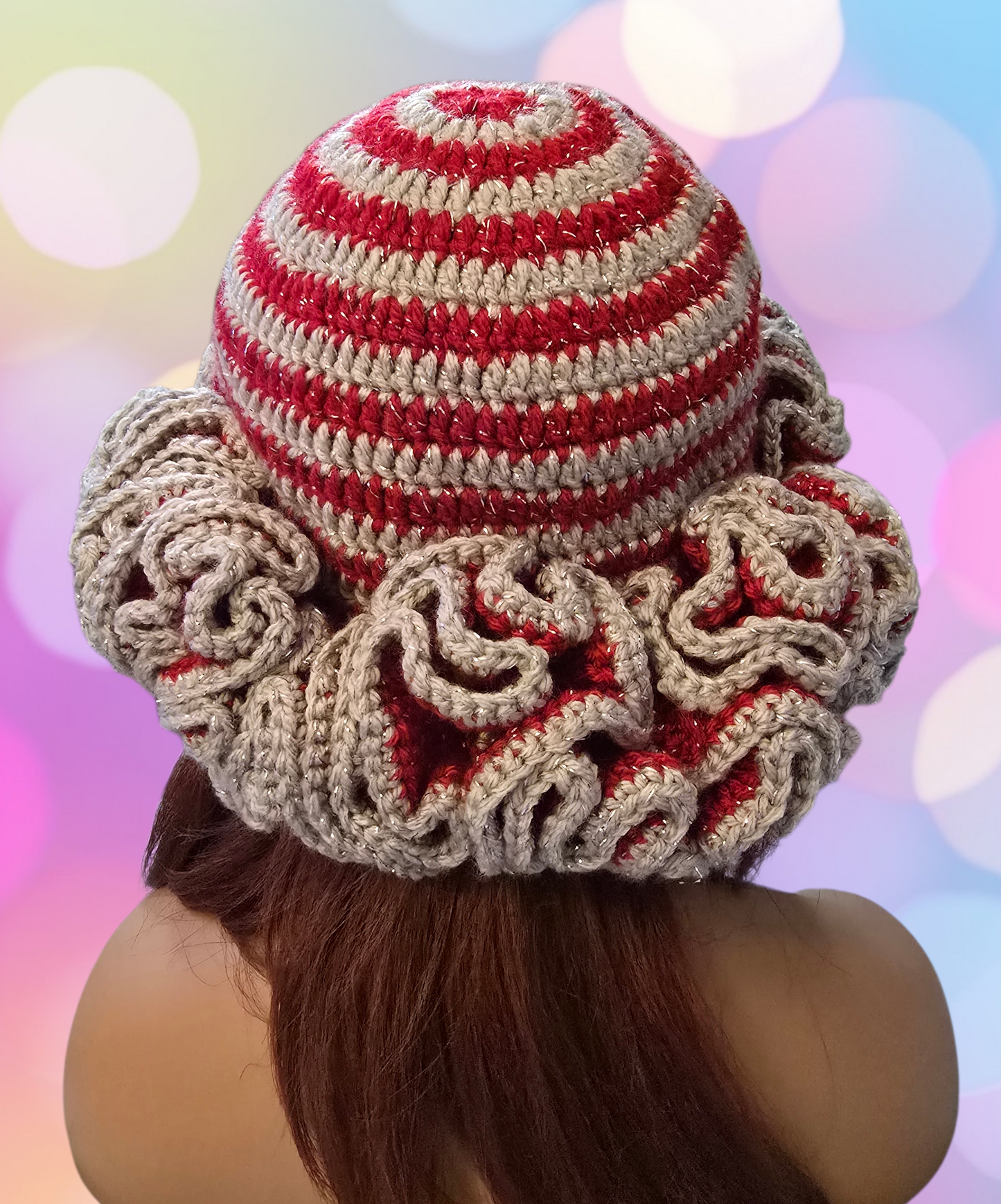 Glitter Ruby Ruffle Hat