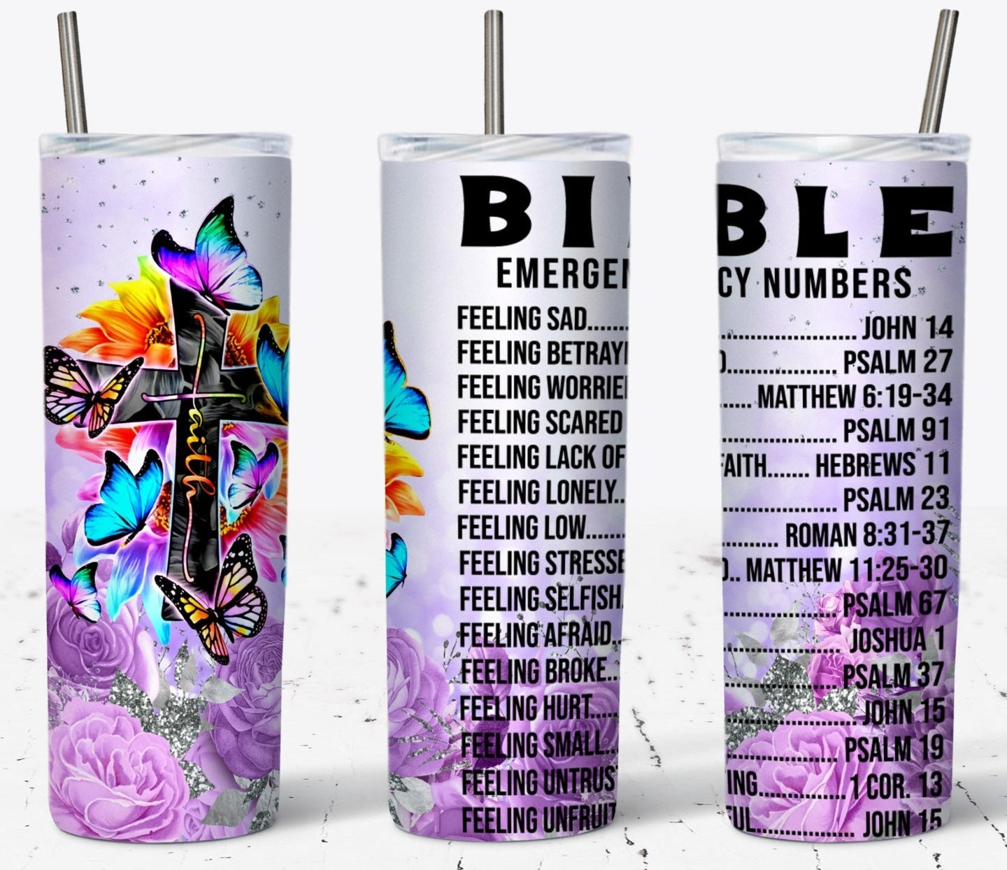 Bible Emergency Number Tumbler