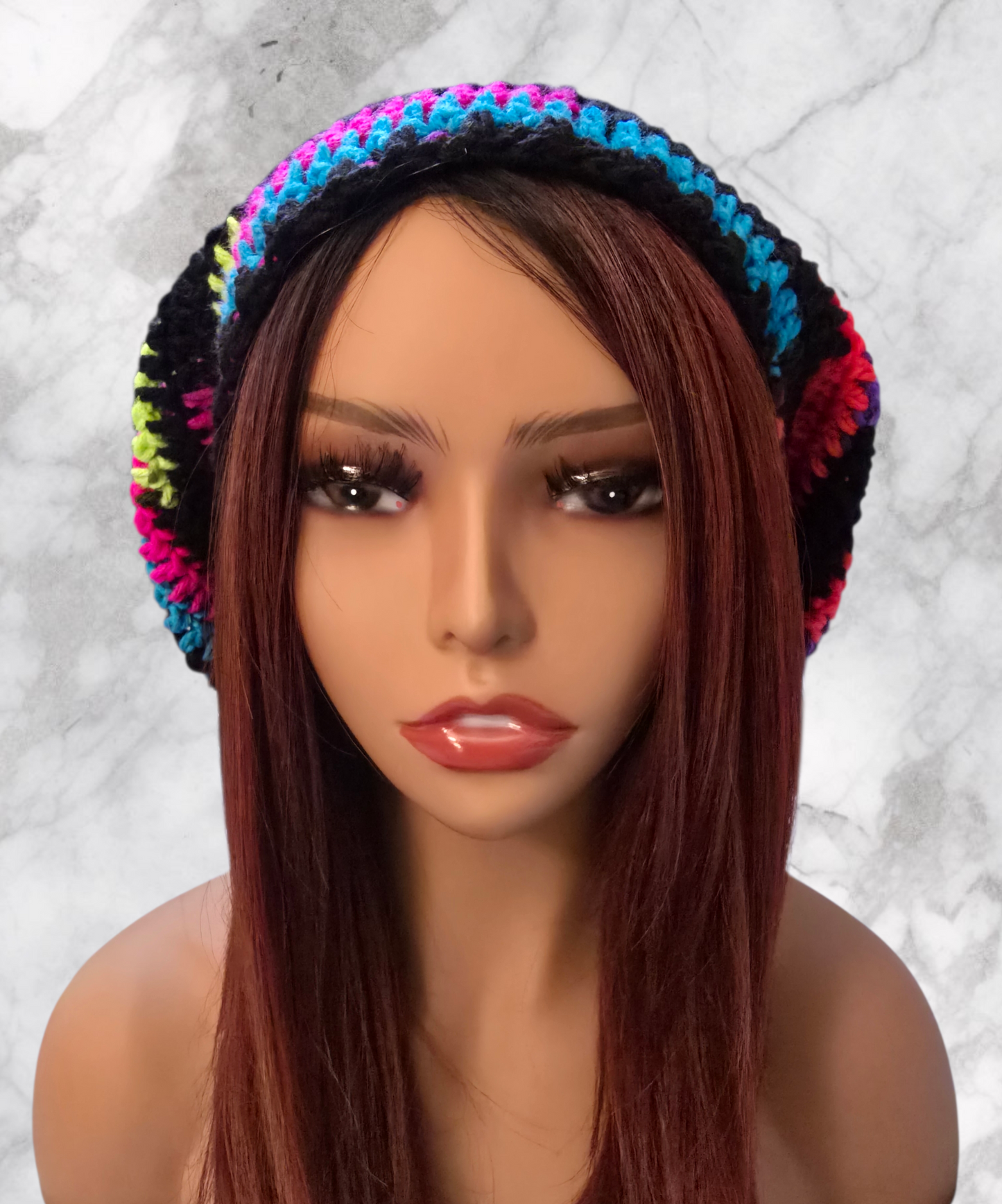 Color Stripe Oversize Hat