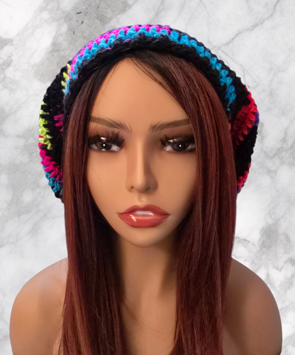 Color Stripe Oversize Hat