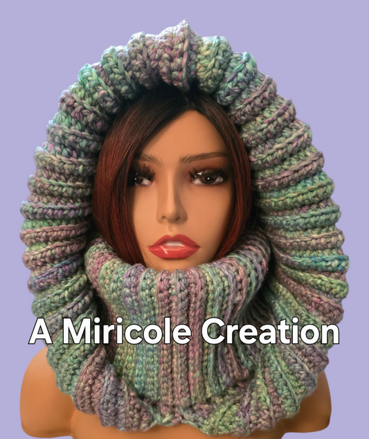 Cotton Candy Turtle Neck Hoodie